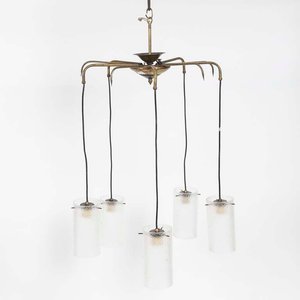 Colgante Mid Century de 5 Luces con Tubos de Acrílico - imagen 1