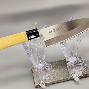Lote siguiente: Cuchillo Profesional de Sushi Japonés Hoja Ancha Acero Inoxidable Mango Madera