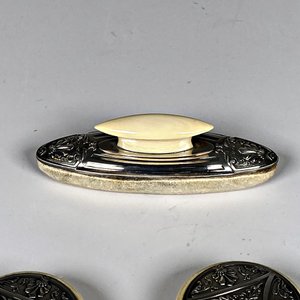 Juego de Manicura Francés de Marfil y Plata, 7 Piezas - imagen 4