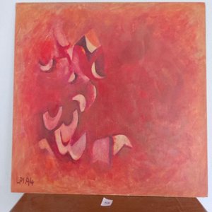Lote siguiente: Oleo sobre cartón abstracto firmado LPI 94