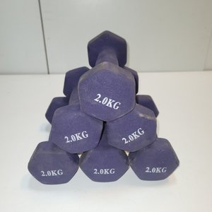 Set de 6 Mancuernas Violetas de 2 kg Cada Una - imagen 2