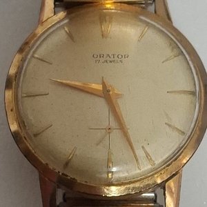 Reloj Pulsera Clásico Dorado Orator 17 Jewels - imagen 3