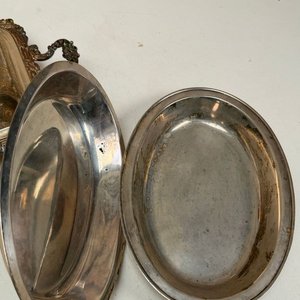 Par de Bandejas de Plata con Tapa y Asa - imagen 3