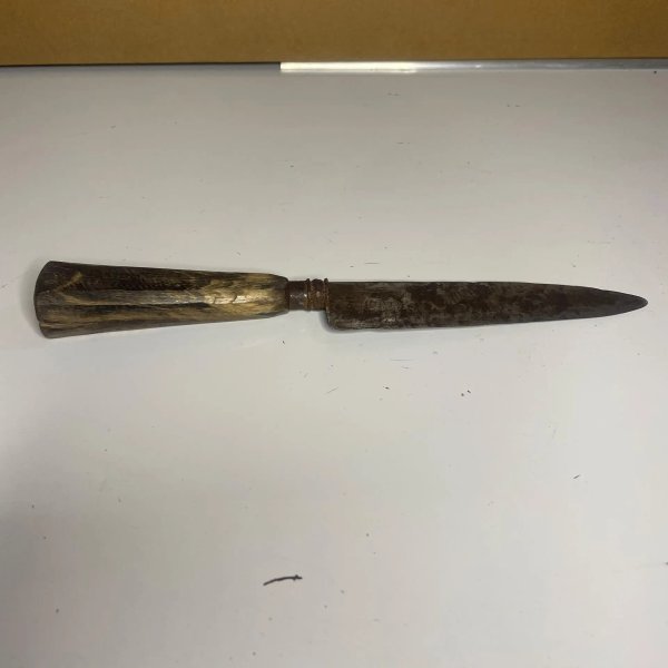 Cuchillo Antiguo Franz Wenk Solingen con Cabo Faceteado - imagen 1
