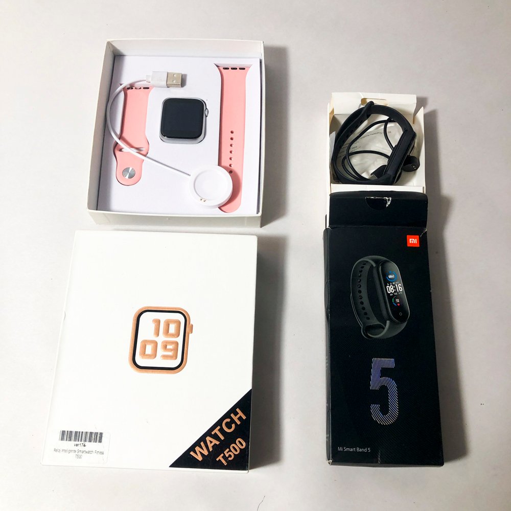 Dos Smartwatches: Xiaomi Mi Band 5 y Watch T500