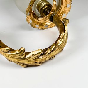 Aplique de bronce con globo opalinado - imagen 4