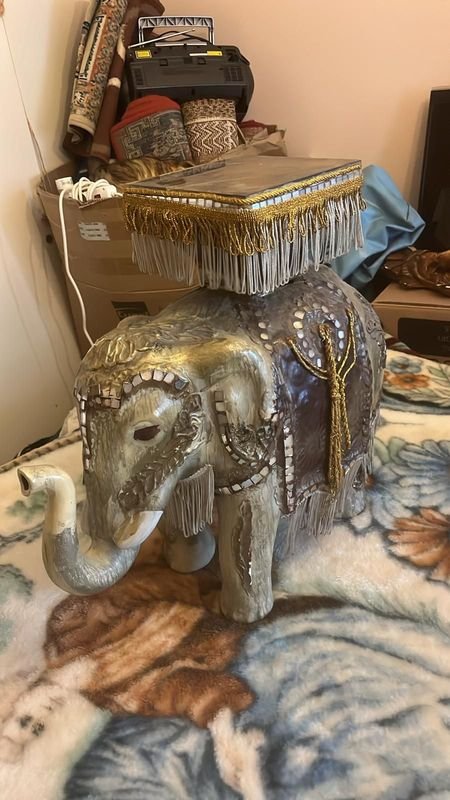 Pedestal de elefante decorativo - imagen 4