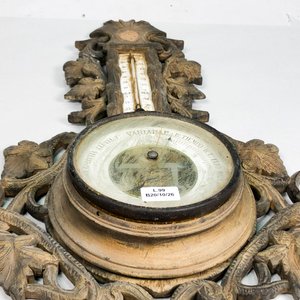 Pluviómetro y Termómetro Vintage en Madera con Marco Decorativo - imagen 5