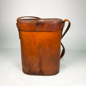 Matera Vintage de Cuero Marrón con Correa y Tapa - imagen 2