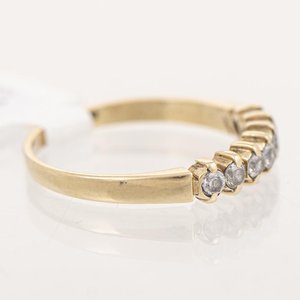 Anillo Medio Sin Fin de Oro 18k con 7 Circonias - imagen 2