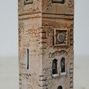 Miniatura Escultura Campanario Iglesia Provenzal Cerámica Artesanal - imagen 2