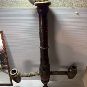 Lote de Artefactos de Iluminación, Espejo y Adornos Antiguos - imagen 4