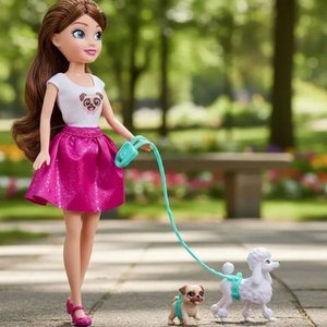 Muñeca Sparkle Girlz Dog Walker con Mascotas y Accesorios - imagen 2