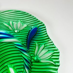 Centro de mesa vidrio color, decoración vegetal 39 x 36 cm - imagen 4