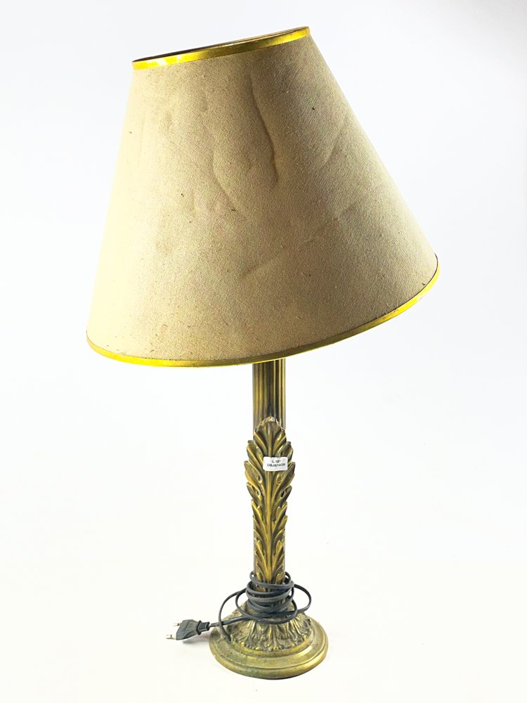 Lámpara de sobremesa en bronce con pantalla 69 cm