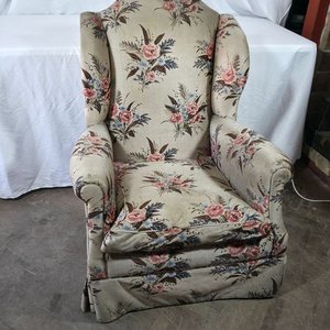 Sillón Bergere Tapizado Diseño Floreado - imagen 1