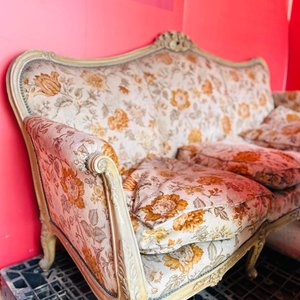 Juego de Living Estilo Luis XV: Sofá de 3 Cuerpos y 2 Sillones Individuales - imagen 3
