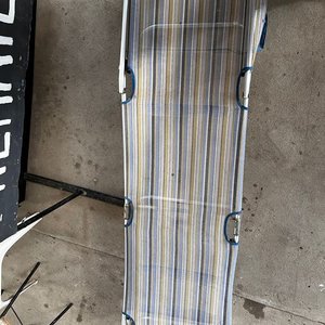 Catre Plegable Rayado Azul y Beige - imagen 2