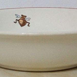 Plato Hondo Infantil de Porcelana Vintage con Dibujos de Animales y Flores - imagen 3