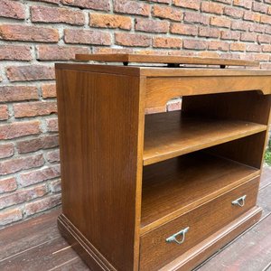 Rack de TV Moderno con Tapa Giratoria y Enchapado Roble - imagen 2