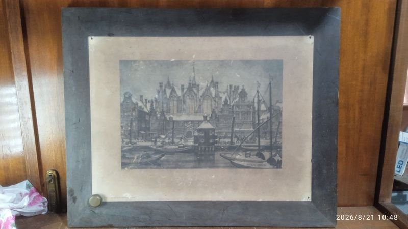 reproducción de la obra «Capilla en la calle Rokin, Ámsterdam