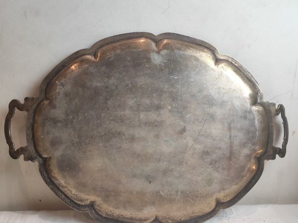 BANDEJA EN METAL PLATEADO - Accesorios para el hogar - imagen 3