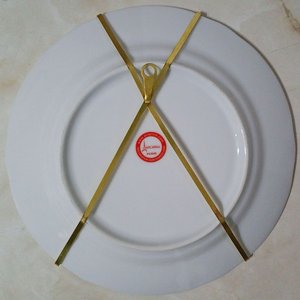 Plato Decorativo Porcelana París Sena Puente Alejandro III Torre Eiffel Artertre - imagen 3