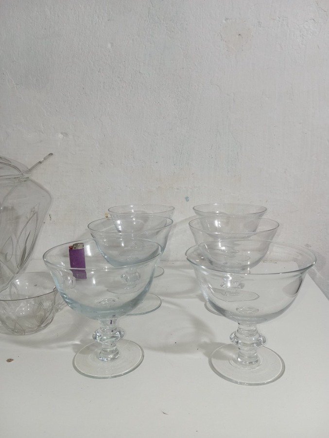 Juego de ponchera vintage Indiana Glass - imagen 4