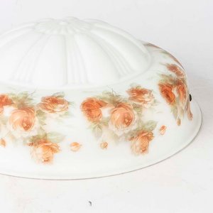 Plafón de Vidrio Opalinado con Diseño Floral - Diámetro 50 cm - imagen 2