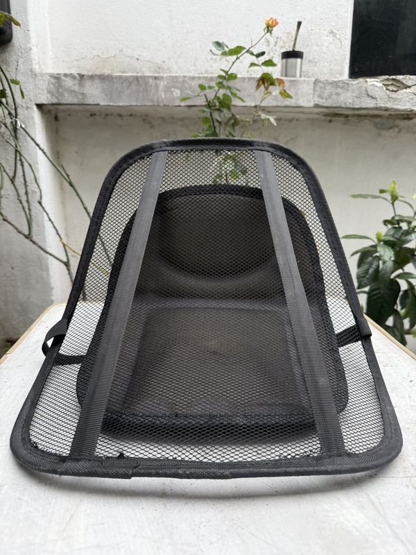 Respaldo Ergonómico Negro para Silla con Soporte Lumbar