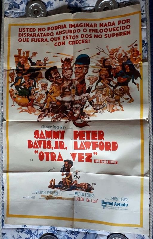 Poster de Cine "Otra Vez" (1970) con Sammy Davis Jr. y Peter Lawford