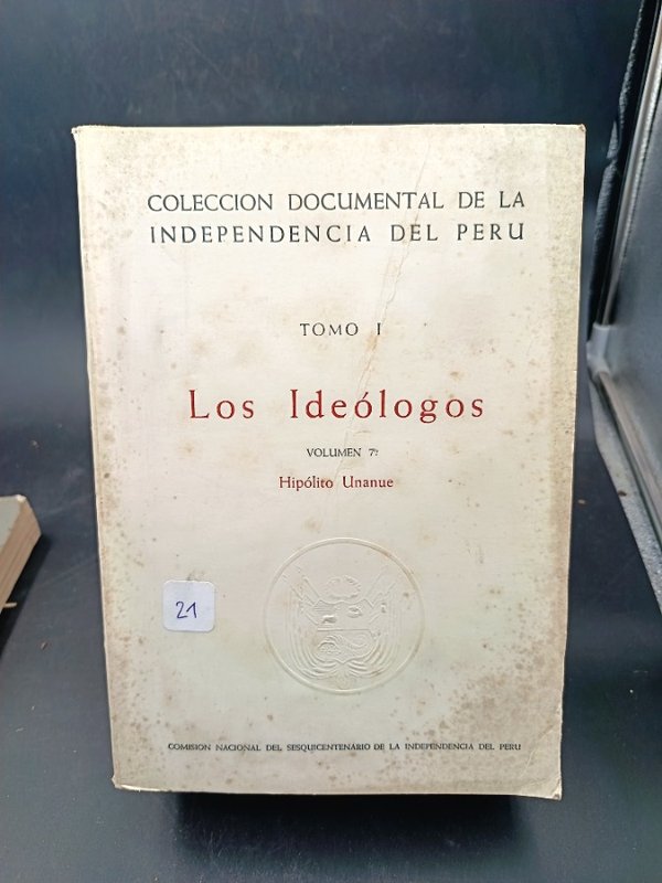 Libro "Los Ideólogos" Tomo I de Hipólito Unanue