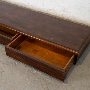 Consola para Amurar con Tres Cajones - Madera Oscura - imagen 2