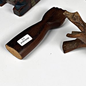Lote de 5 Figuras de Madera: Niño con Perro y Animales - imagen 6