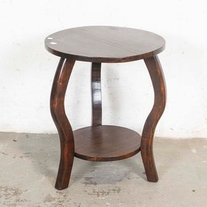 Lote anterior: Mesa Auxiliar Circular Estilo Art Decó con Estante y Tres Patas