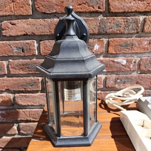 Farol Negro Exterior con 2 Regletas Eléctricas - imagen 4