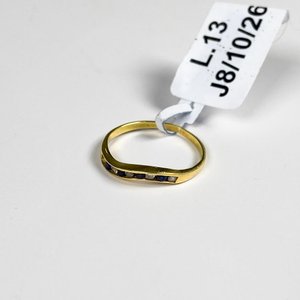 Anillo de Oro 18k con Topacios y Zafiros Talla 15 mm - imagen 1