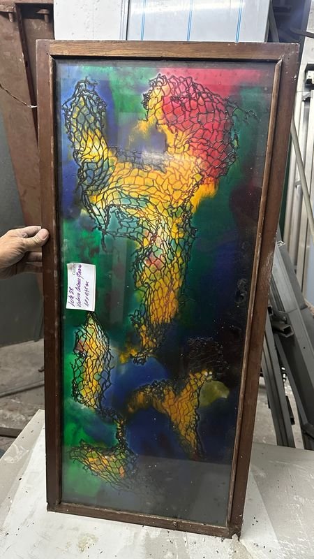 Pintura de vidrio con diseño abstracto - imagen 4