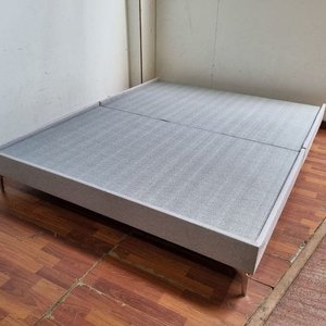 Sommier de Dos Cuerpos Gris Claro con Patas Metálicas - imagen 3
