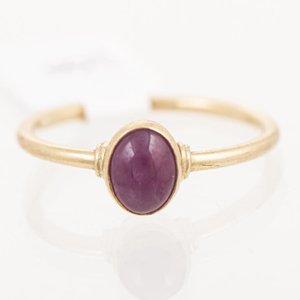 Anillo de Oro 18k con Rubí Cabuchón - imagen 1