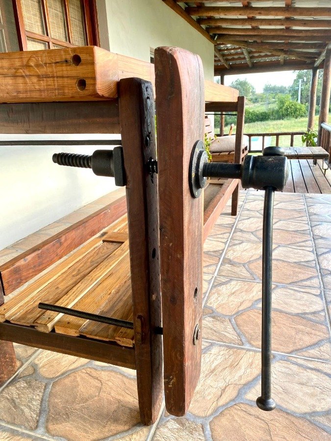 Banco carpintero antiguo de madera - imagen 4