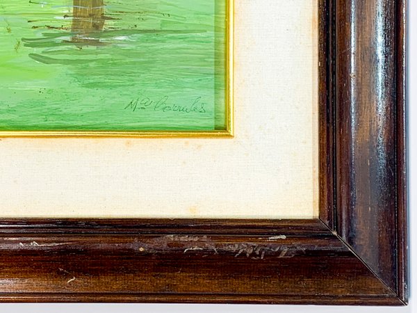 Pintura de paisaje campestre en óleo sobre fibra - imagen 2