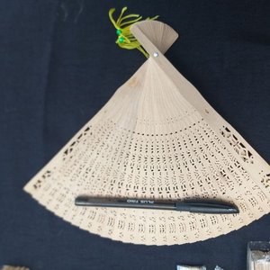 10 Abanicos de Madera Nuevos Sin Uso - imagen 2