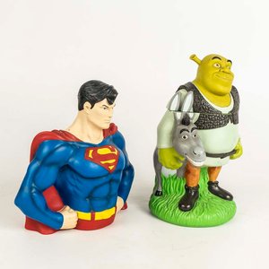 Alcancía forma de Superman  y recipiente forma de ogro Shrek - imagen 2