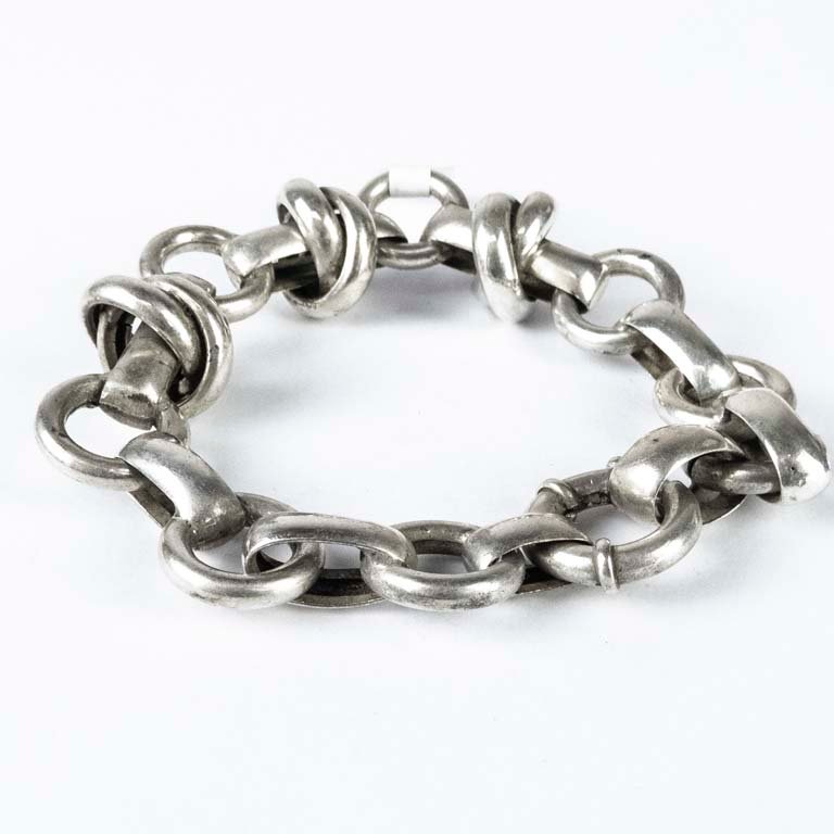 Pulsera de plata en cadena de plata - imagen 2
