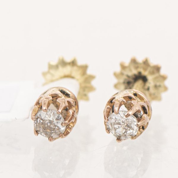 Par de Tornillos de Oro con Brillantes Aprox. 30 Puntos