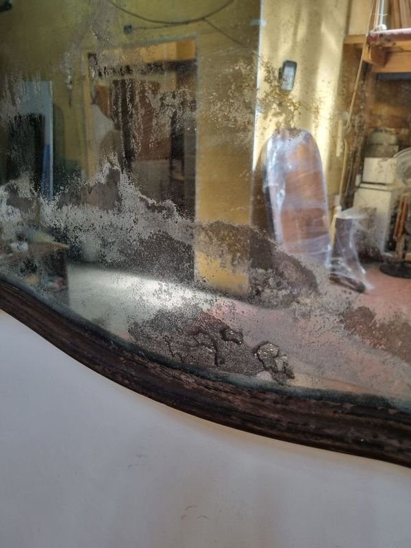 Espejo antiguo con marco de madera - imagen 4
