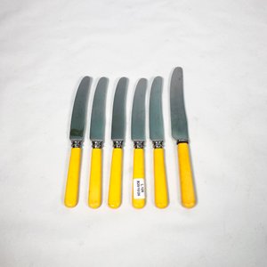 Seis Cuchillos Ingleses con Mangos de Nácar y Simil Nácar - imagen 4