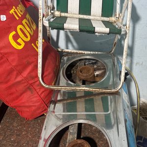 Lote anterior: Anafe de dos hornallas y silla de camping plegable