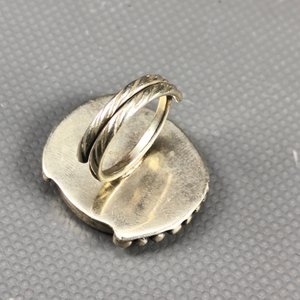 Lote de 4 Anillos: Plata con Nácar y Perla, Plateado con Circones, Alpaca Regulable - imagen 6